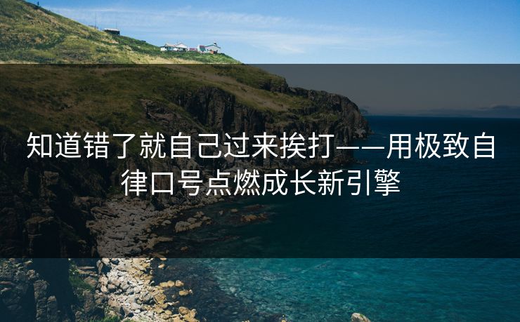 知道错了就自己过来挨打——用极致自律口号点燃成长新引擎